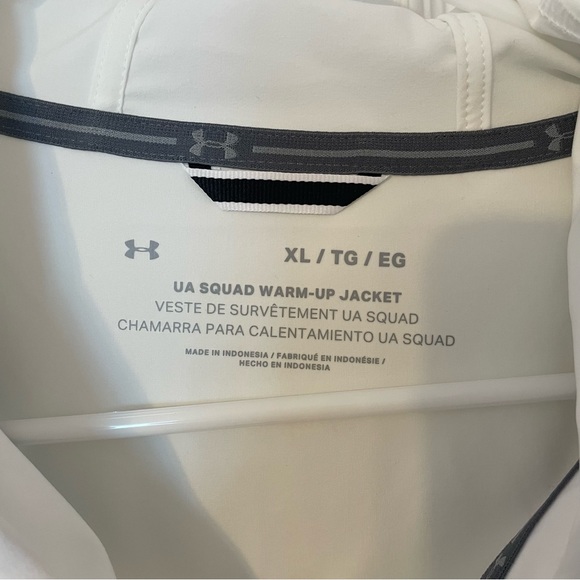 Under Armour White and Gray Warm Up Jacket with Lion Logo - Picture 5 of 7